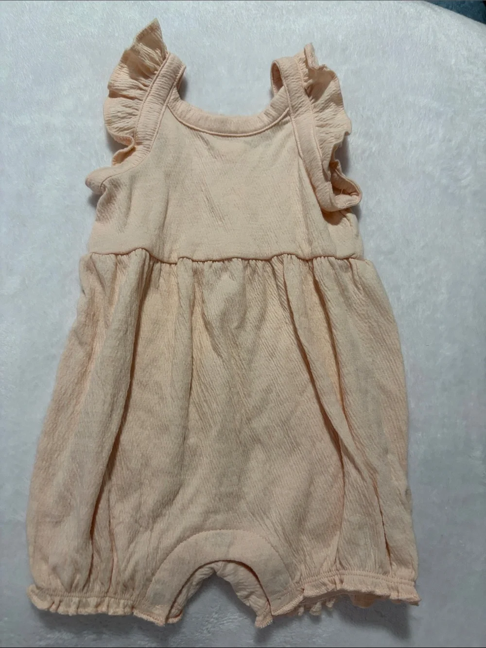 Carter's Peach Ruffle Sleeve Baby One-Piece Bodysuit